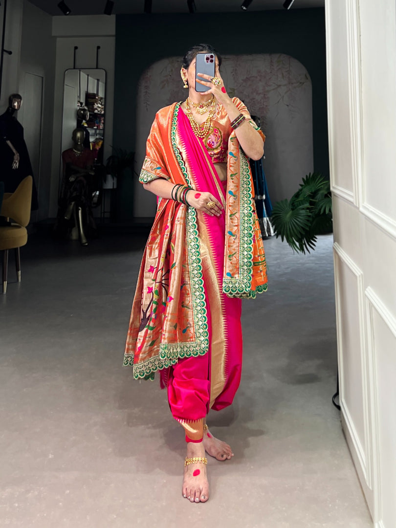 Manisha Jacquard Silk Saree | Shoppers Trend