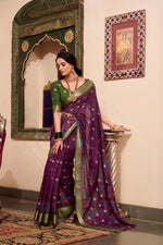 Load image into Gallery viewer, Payal Poly Cotton Saree | Shoppers Trend
