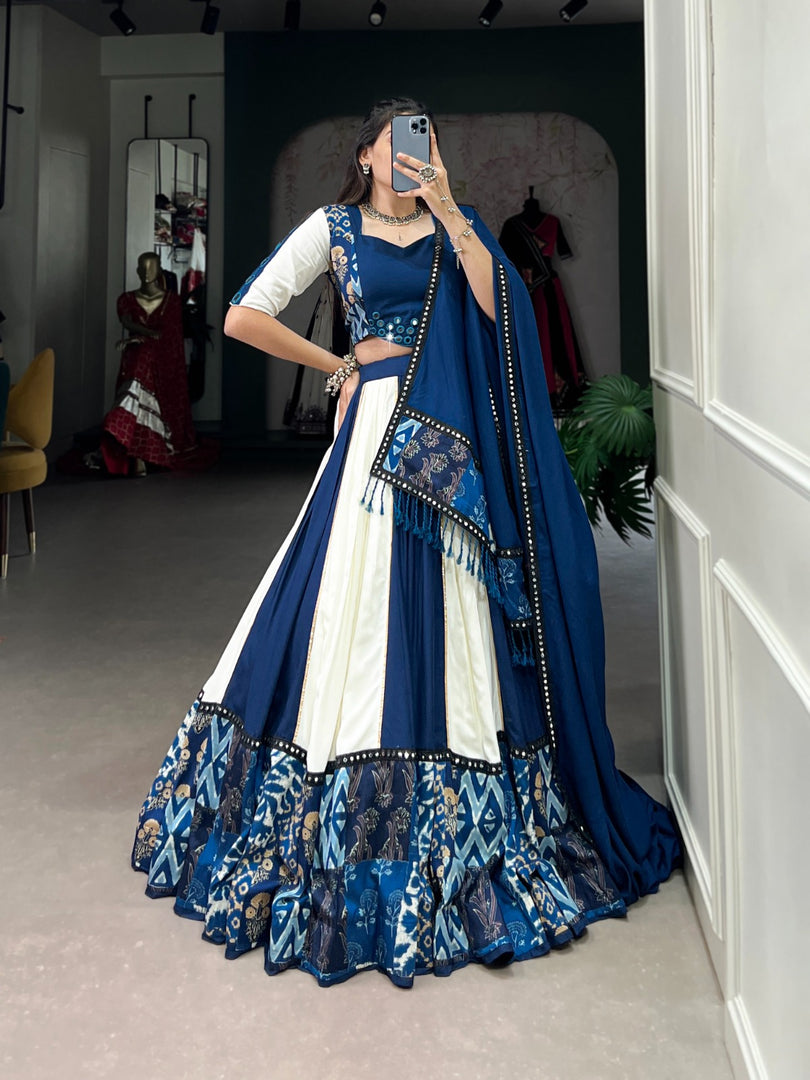 Janki Pure Rayon Dhavani Set | Langa Davani Set | Davani Set | Shoppers Trend