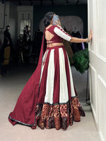 Load image into Gallery viewer, Janki Pure Rayon Dhavani Set | Langa Davani Set | Davani Set | Shoppers Trend
