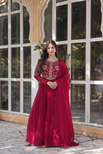 Load image into Gallery viewer, Meena Faux Blooming Georgette Anarkali | Shoppers Trend

