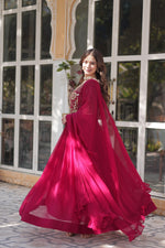 Load image into Gallery viewer, Meena Faux Blooming Georgette Anarkali | Shoppers Trend
