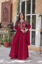 Load image into Gallery viewer, Meena Faux Blooming Georgette Anarkali | Shoppers Trend
