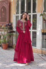 Load image into Gallery viewer, Meena Faux Blooming Georgette Anarkali | Shoppers Trend

