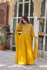 Load image into Gallery viewer, Meena Faux Blooming Georgette Anarkali | Shoppers Trend
