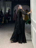 Load image into Gallery viewer, Lata Georgette Black Kurti | Dupatta | Pent | Eid Editions | Shoppers Trend
