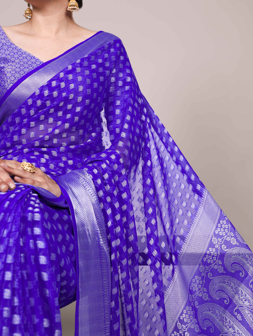 Krinika Nylon Georgette Saree | Shoppers Trend