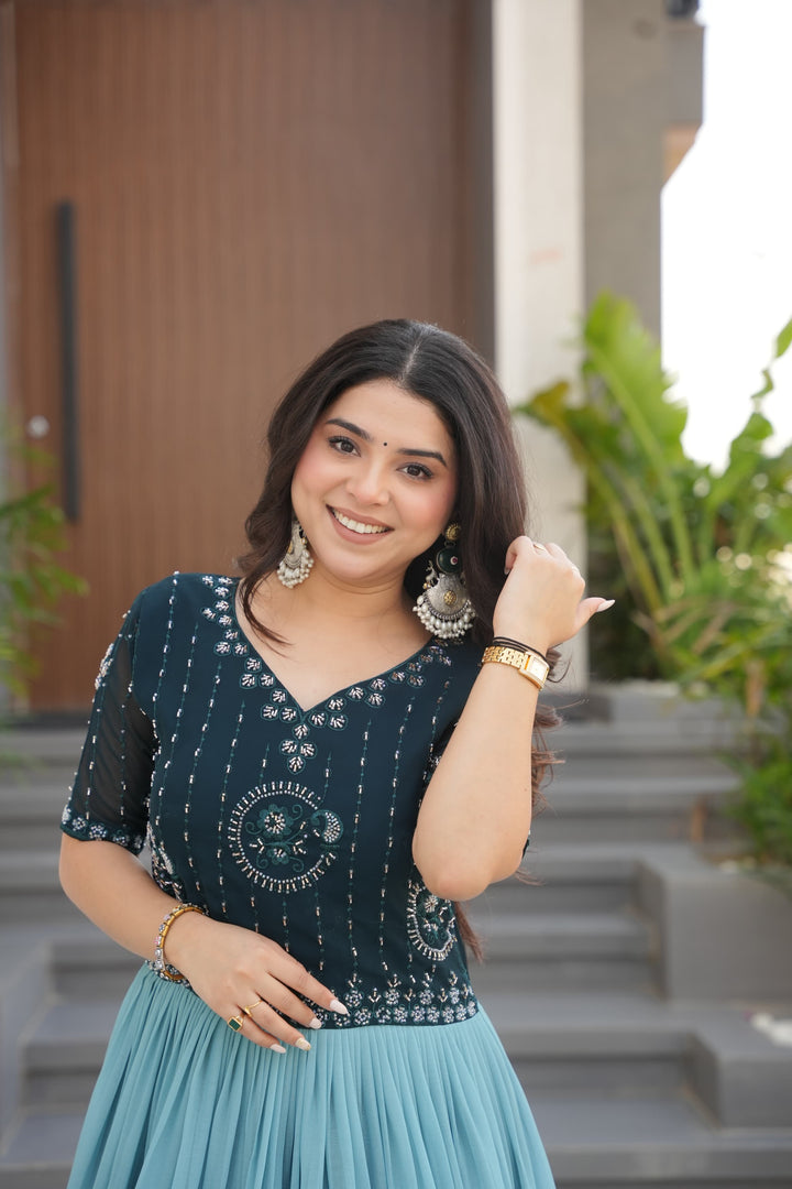 Vidhi Faux Blooming Gown | Shoppers Trend