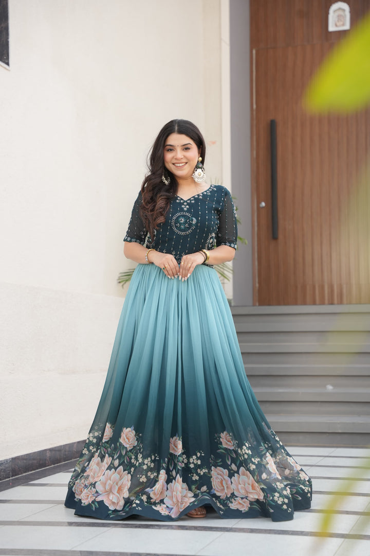 Vidhi Faux Blooming Gown | Shoppers Trend