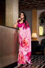 Load image into Gallery viewer, Tapti Satin Silk Saree | Shoppers Trend
