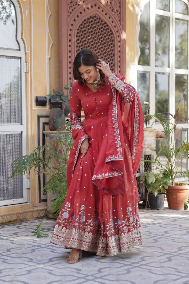 Pinal Viscose Cosmos  Anarkali | Shoppers Trend