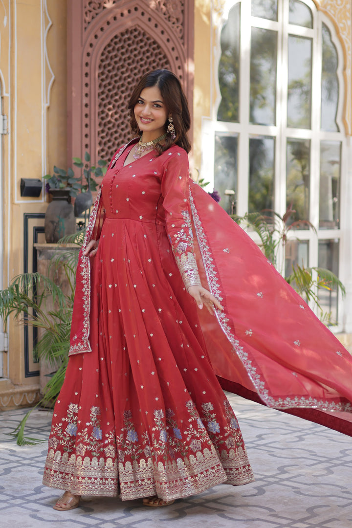 Pinal Viscose Cosmos  Anarkali | Shoppers Trend