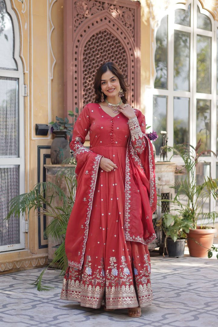Pinal Viscose Cosmos  Anarkali | Shoppers Trend