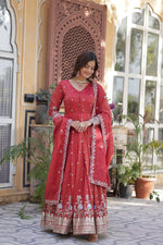 Load image into Gallery viewer, Pinal Viscose Cosmos  Anarkali | Shoppers Trend
