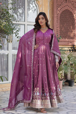 Load image into Gallery viewer, Pinal Viscose Cosmos  Anarkali | Shoppers Trend
