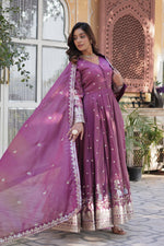 Load image into Gallery viewer, Pinal Viscose Cosmos  Anarkali | Shoppers Trend
