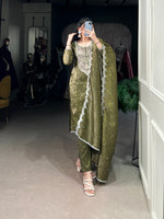 Load image into Gallery viewer, Namrata Gold Crush Green Kurti With Sequins and Thread Embroidery Work | Shoppers Trend
