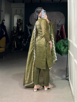 Load image into Gallery viewer, Namrata Gold Crush Green Kurti With Sequins and Thread Embroidery Work | Shoppers Trend
