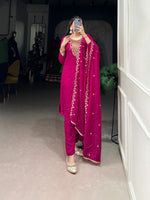 Load image into Gallery viewer, Dixita Organza Rani Pink Kurti | Shoppers Trend
