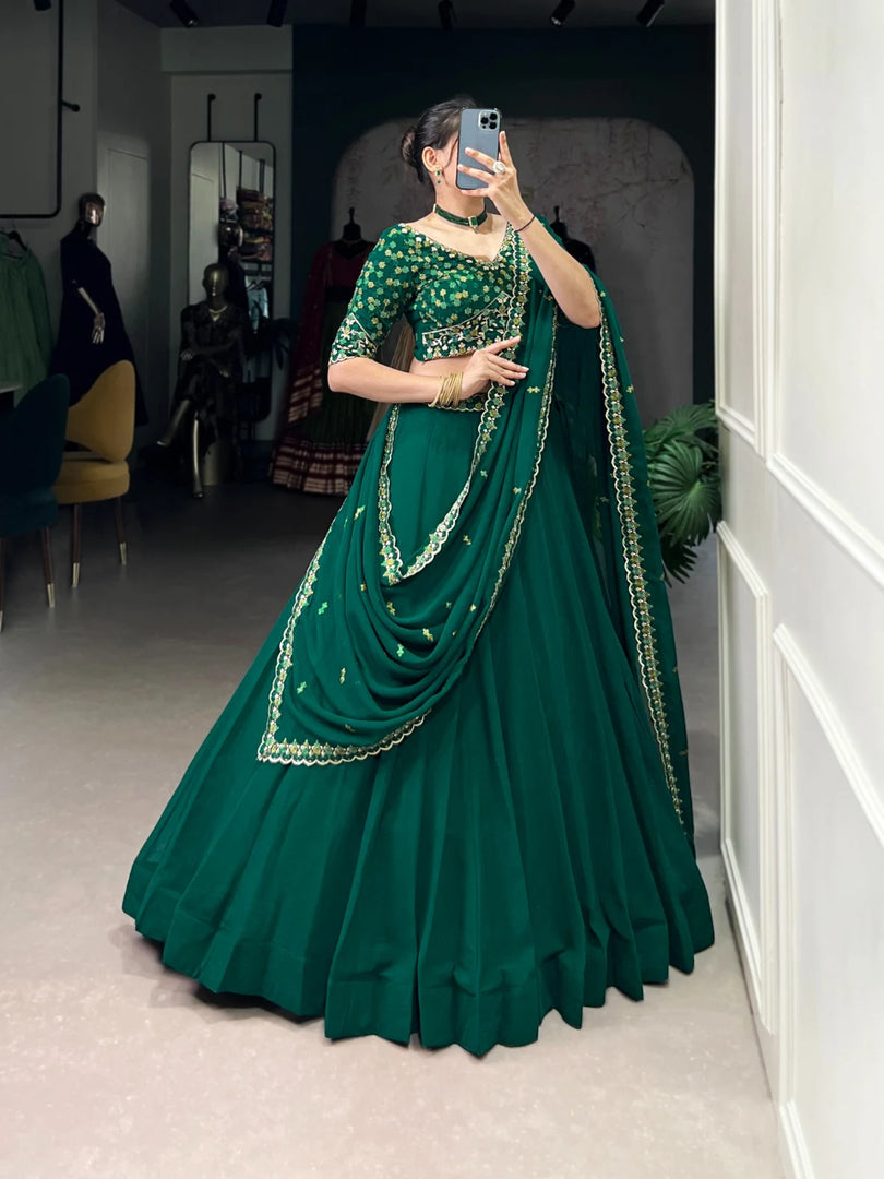 Rashmi Georgette Dhavani Set | Langa Voni | Langa Davani Set | Shoppers Trend