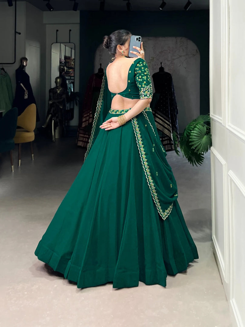 Rashmi Georgette Dhavani Set | Langa Voni | Langa Davani Set | Shoppers Trend