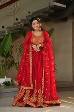 Load image into Gallery viewer, Rekha Faux Blooming Anarkali | Shoppers Trend
