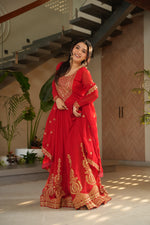Load image into Gallery viewer, Rekha Faux Blooming Anarkali | Shoppers Trend
