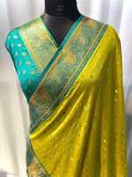 Load image into Gallery viewer, Perrot Pure Soft Paithani Silk Sarees With Price and Online Shopping Price Under 2000 . This Saree Most Famous For Party , Celebration and Durga Puja Special For this Saree . This Saree Traditional Look For 2024-25 . This Fabric Saree Heavy Embroidery Saree and Zari Weaving Work and Dark Sky Color With Light Blue  Blouse , Traditional Look For 2024-25 , 2025-26 . 
