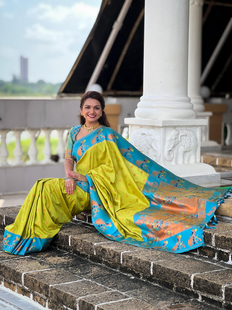 This Fabric Mainly Manufacturing Soft Pethani Silk Saree in India . This Fabric Most Unique and most Famous and best Product . Traditional Look Famous 2024-25 . 