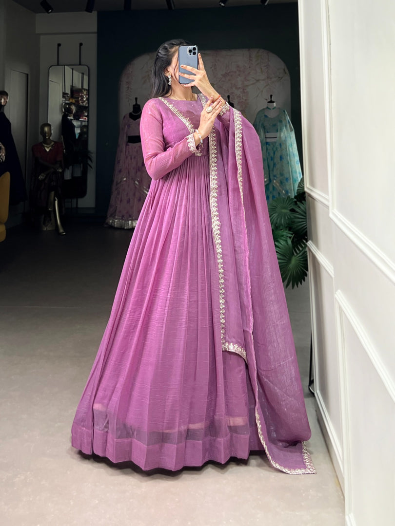 Pink Star Silver Glory (Crunchy)  Anarkali With Price and Online Best Choise Shopping Price Under 2000. This Fabric Upgrade your wardrobe with this beautiful Top Side Heavy Embroidery Work Anarkali suit. Made from premium Silver Glory (Crunchy) fabric, 56-inch length, and comes with a dupatta. Easy machine wash. Traditional Look For 2025-26 . 