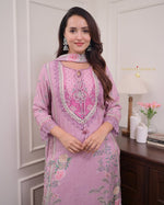 Load image into Gallery viewer, Rishu Lilac pure soft muslin Pink Kurti | Shoppers Trend

