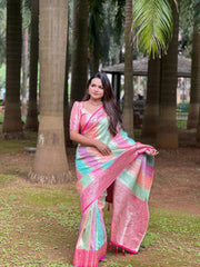 Maalavi Soft Banarasi Silk Saree | Shoppers Trend