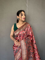 Load image into Gallery viewer, Pure Pink Soft Silk Saree Online shopping price of under 1500 .THis Fabric Soft Silk Saree In Mainly Manufacturing in Tamil Nadu.  
