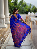 Load image into Gallery viewer, Paarul Soft Paithani Silk Saree | Shoppers Trend
