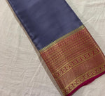 Load image into Gallery viewer, Gray Semi-Mysore Silk Sarees with Online Shopping Price Under 999 . Traditional Look For Weddings And Best Popular and Famous Product and Rich Fabric and Rich Pallu in India . 
