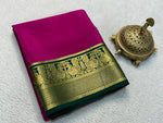 Load image into Gallery viewer, Pure Rani Saree Pure Semi Mysore Silk With Price , Latest Red With Golden zari sarees The Most Famous  Pure Semi Mysore Silk in Andhra Pradesh and Assam , Kolkata . This Fabric So Heavy and Wedding Wear Collection , Traditional Look For 2025-26 .
