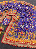 Load image into Gallery viewer, Geeta Chinon Saree | Shoppers Trend
