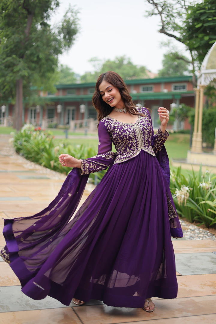 Payal Faux Blooming Anarkali | Shoppers Trend
