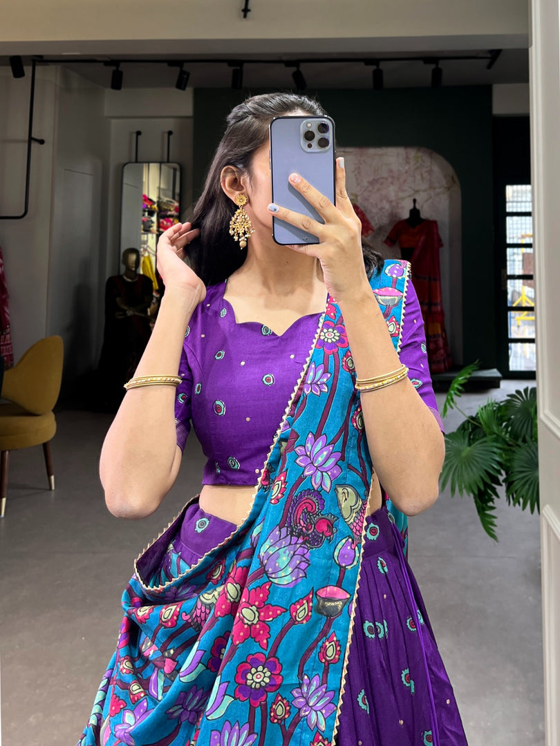 Ritaa Tussar Silk Dhavani Set | Half-Saree | Shoppers Trend