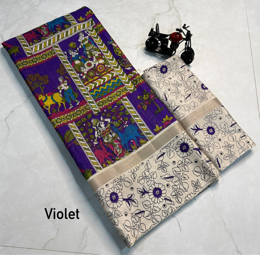 Buy Purple Mul Cotton Saree With Beautiful Zari Work , Elegant Purple Cotton Saree With Heavy Border Online Shopping price Under 999 , Traditional Red & Purple Saree For Weddings & Special Events