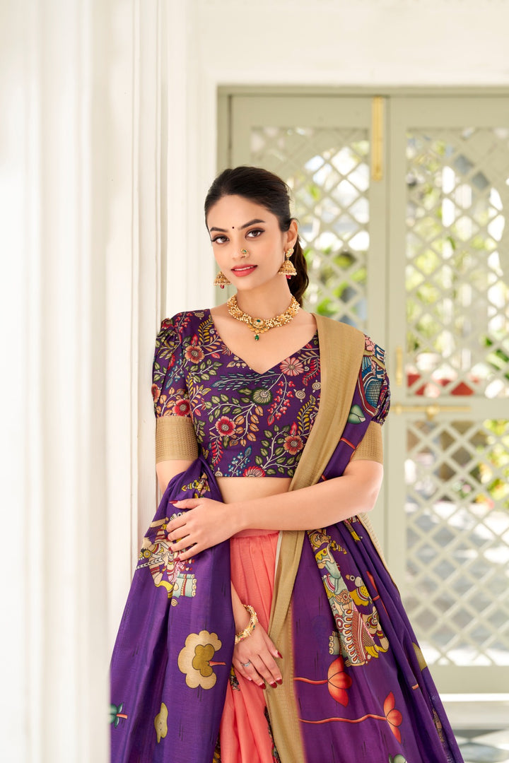 Nirma Dola Silk Dhavani Set / Half Saree / Langa voni | Shoppers Trend