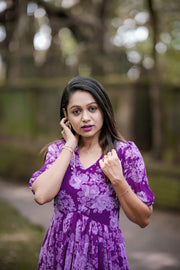 Juhi Georgette Purple Dress | Shoppers Trend