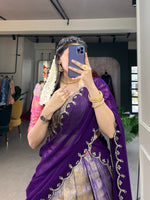 Load image into Gallery viewer, Payal Kanjivaram Half Saree / Langa Davani | Shoppers Trend
