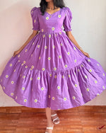 Load image into Gallery viewer, Nisha Maska Cotton Purple Dress | Shoppers Trend
