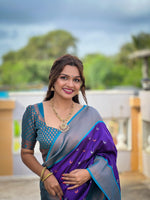 Load image into Gallery viewer, Nishali Soft Pethani Silk Saree | Shoppers Trend

