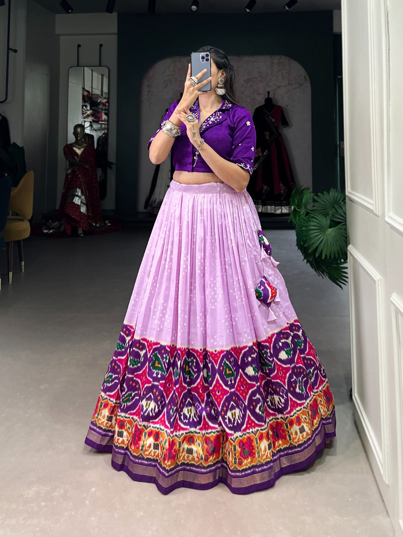 Beautiful Crafted Purple Tussar Silk Dhavani Set with Price and Online Shopping Best Price Under 2000 . This Fabric Tussar Silk Soft and Lehnga Crafted Border Rich Design and Dupatta Red Combination Design Most Authentic Davani Set , Langa Voni . Traditional Look For 2024-25 . 