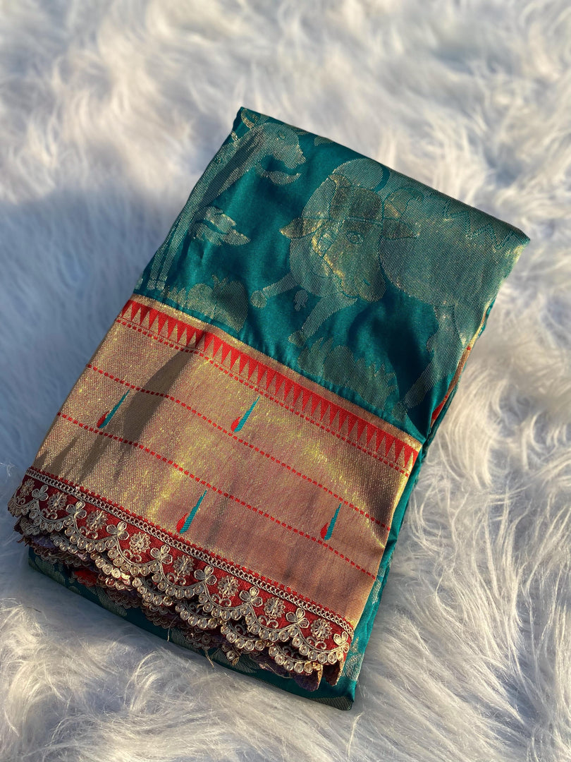 Daya Soft Paithani Silk Saree | Shoppers Trend