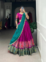 Load image into Gallery viewer, Saisa Cotton Silk Half Saree / Langa Voni | Shoppers Trend
