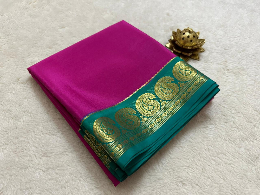 Semi-Mysore Silk Saree with zari work. 6.3m. Includes blouse. Machine washable - Shop Now - Shoppers Trend