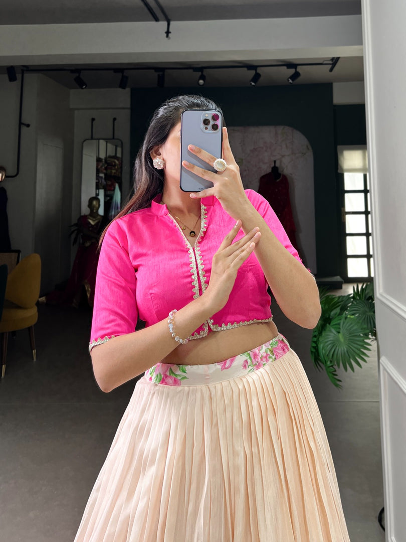 Ridhhi Cotton Silk Dhavani  / Langa Davani | Shoppers Trend